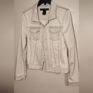 Calvin Klein beige/cream  jean jacket size Large